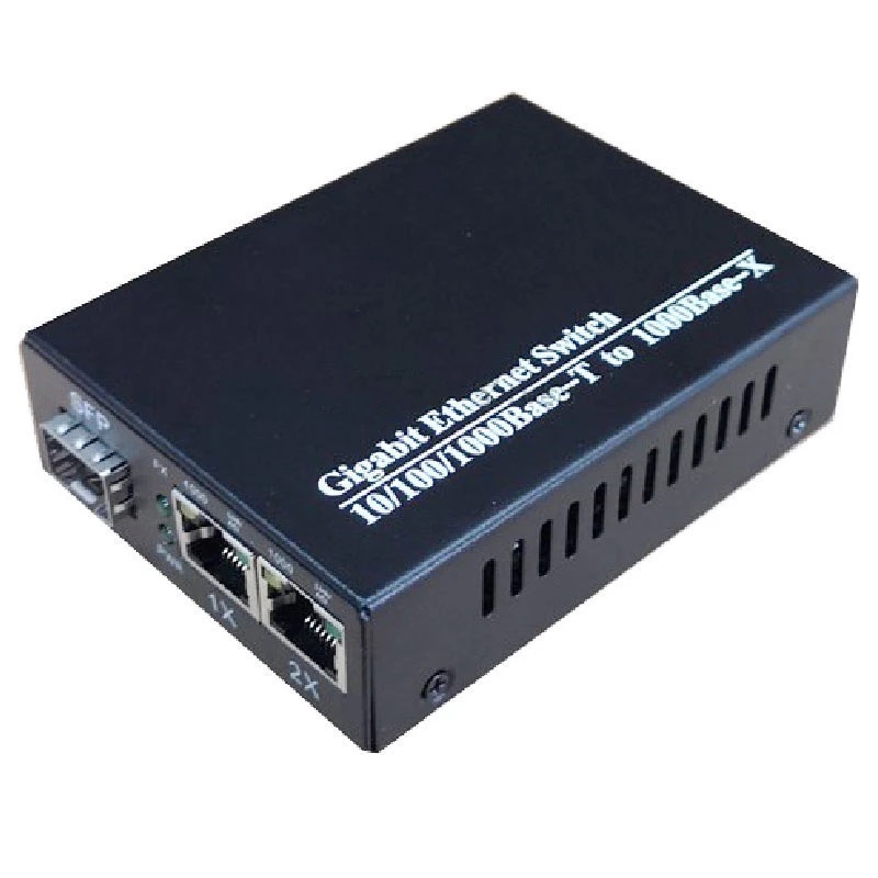 Медия Конвертор с 1 SFP и 2 RJ45, 10/100/1000 Mbps Медия Конвертор с 1 SFP и 2 RJ45, 10/100/1000 Mbps