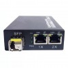 Медия Конвертор с 1 SFP и 2 RJ45, 10/100/1000 Mbps Медия Конвертор с 1 SFP и 2 RJ45, 10/100/1000 Mbps